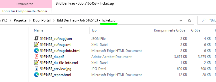Typischer Inhalt einer Ticket.zip Datei